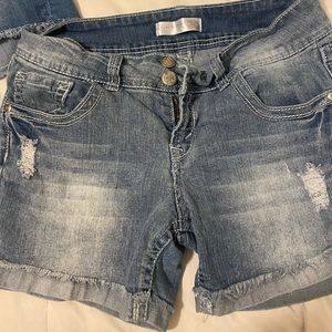 No Boundaries denim shorts